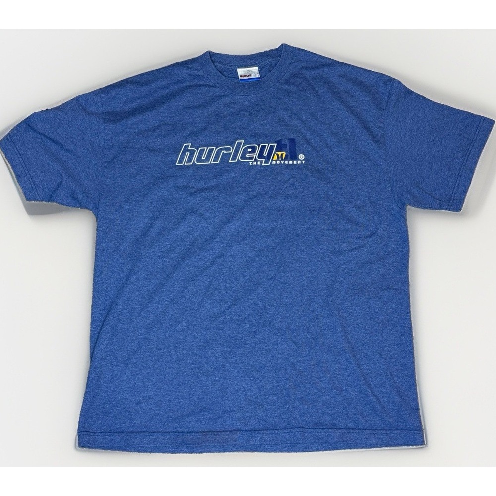 Vintage Y2K Hurley The Movement Blue T-Shirt XL Tom DeLonge Blink 182 Style